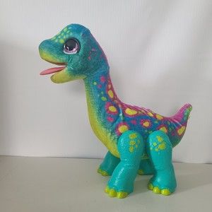 FurReal Snackin Sam The Bronto Interactive Animatronic Plush Toy Dinosaur